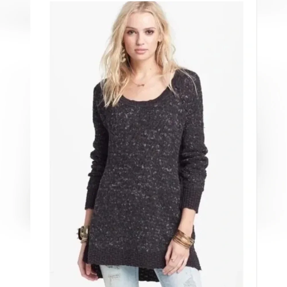 Free People Jeepster Boho Pullover Sweater Women's Gray XS